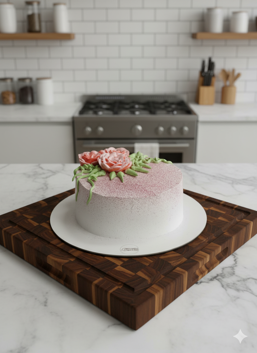 Bolo de Chocolate com uma Flor